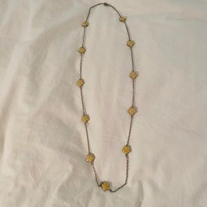 Long White Clover Necklace